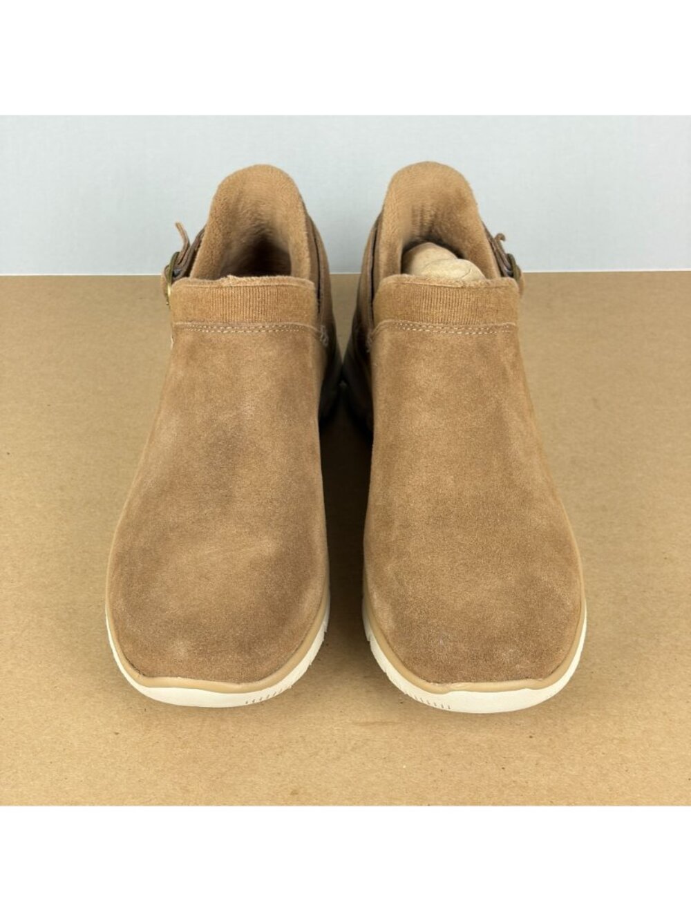 Skechers Slip-Ins Easy Going Modern Time Suede Shoes Womens 10 Tan Slip On - Picture 2 of 10